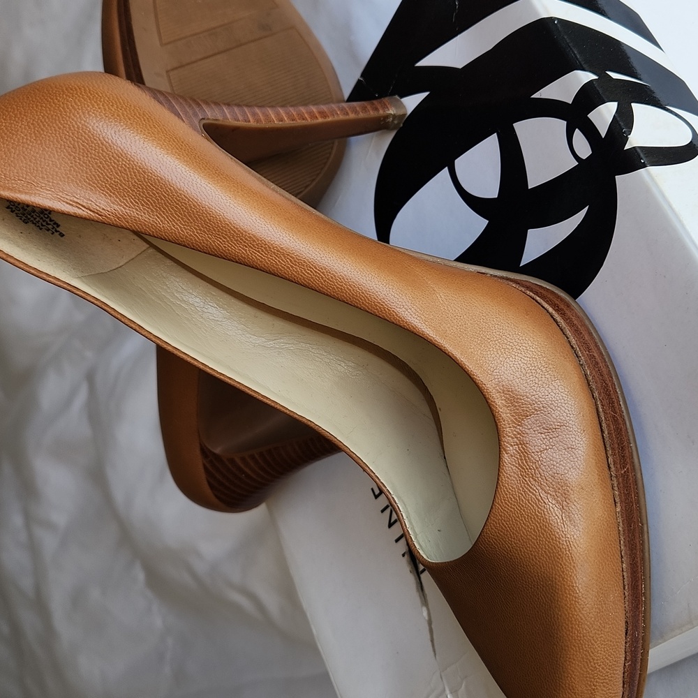 Nine West Brown Leather Heels NEW 8.5